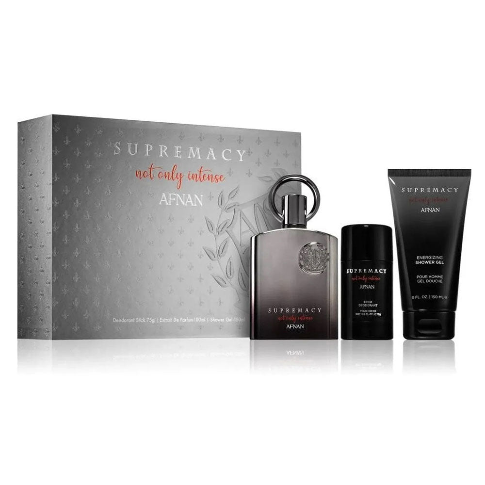 Afnan Supremacy Not Only Intense Eau de Parfum 100 ml + Gel de Ducha 150 ml + Desodorante Spray 75 ml Set 3 piezas Hombre